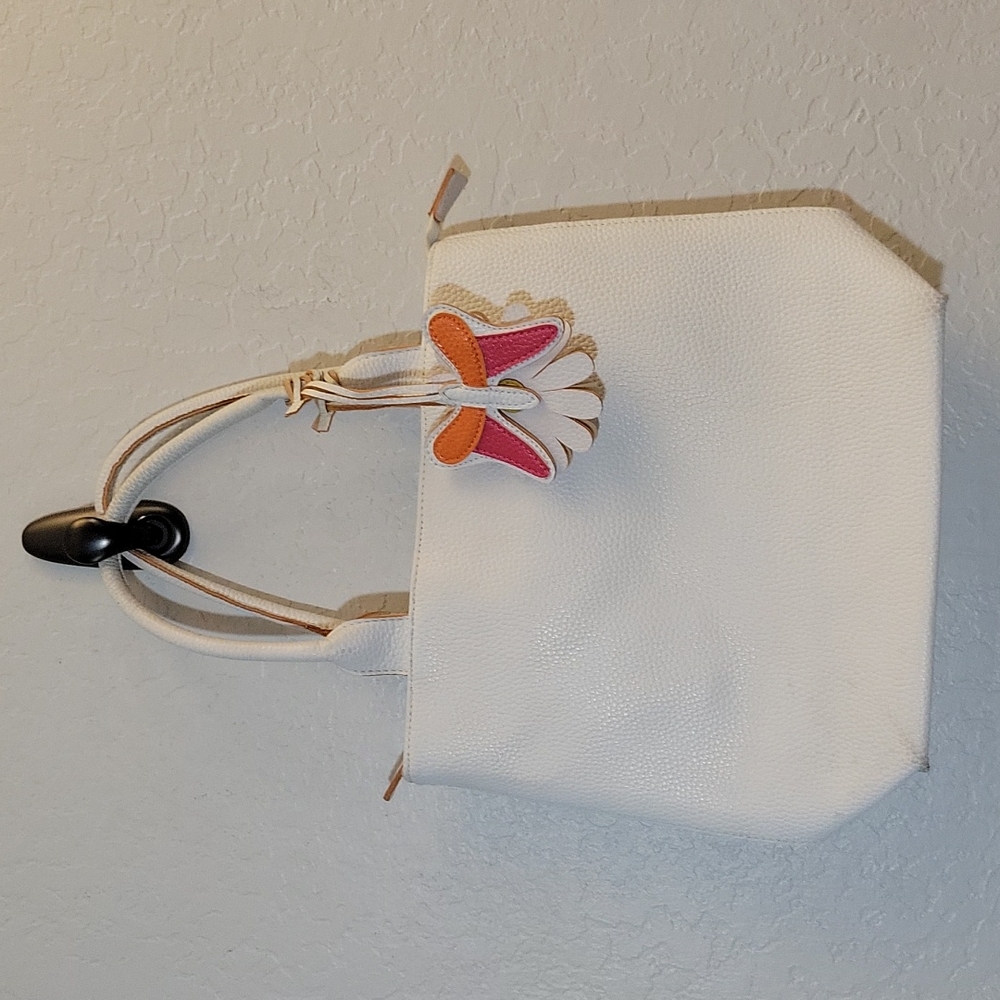 SHERALEAH Pebbled Bag Floral Detail DIY REHAB